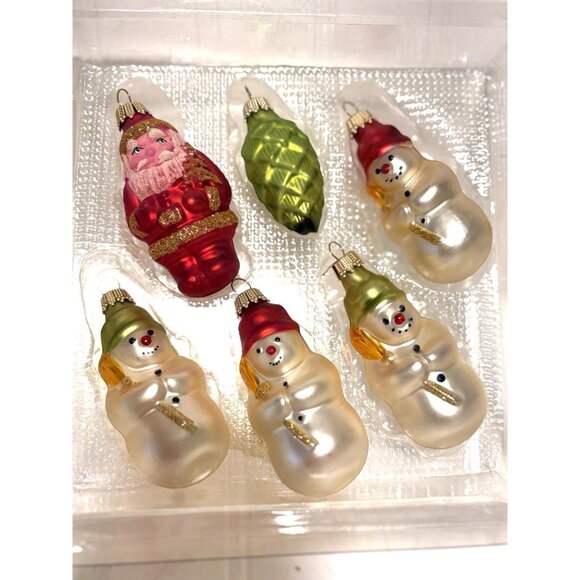 12 European Glass Ornaments St Nicholas Square Hand Blown Christmas Germany 3” - Picture 2 of 5